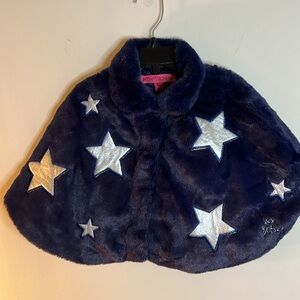 Betsey Johnson Blue Cape with Stars 24 Months